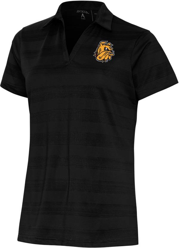 Antigua Women's Minnesota-Duluth Bulldogs Black Compass Polo