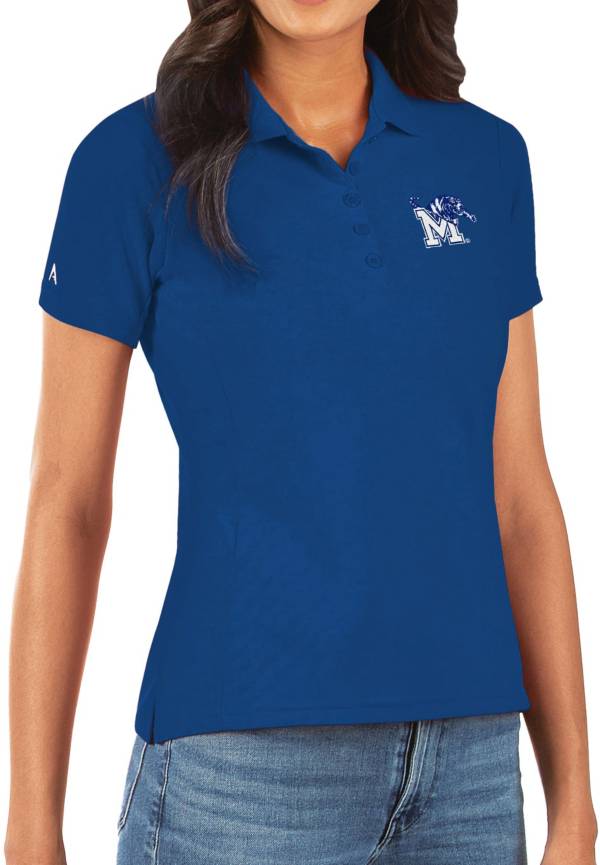 Antigua Women's Memphis Tigers Blue Legacy Pique Polo