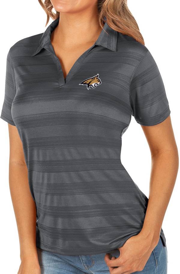 Antigua Women's Montana State Bobcats Grey Compass Polo