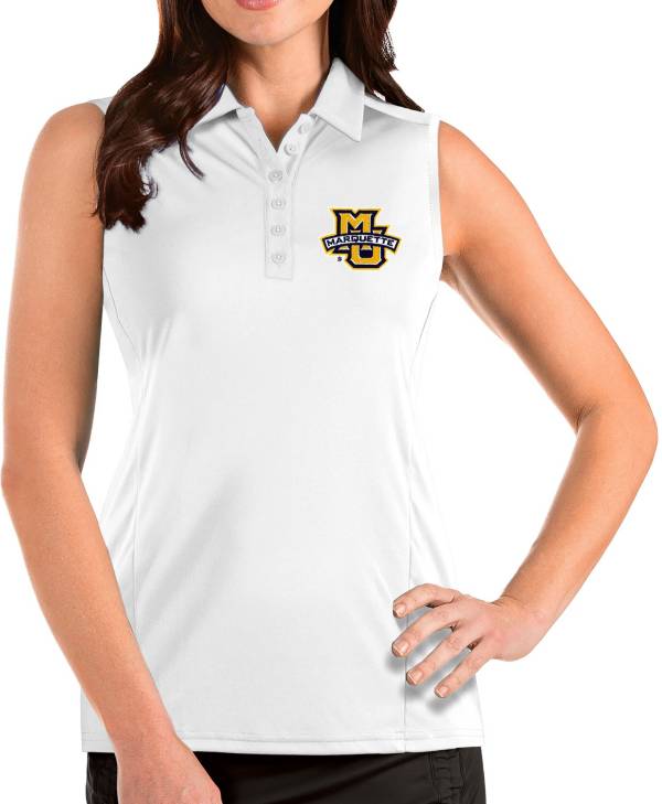 Antigua Women's Marquette Golden Eagles Tribute Sleeveless Tank White Top product image