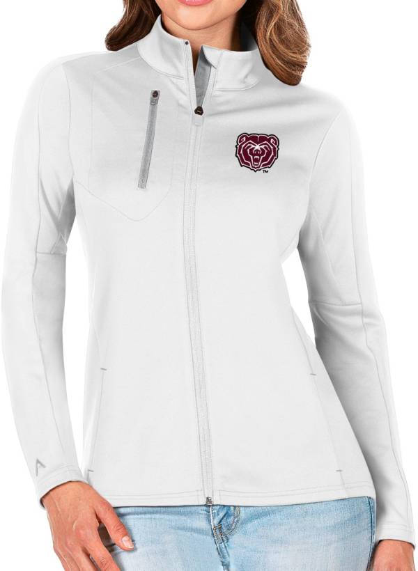 Antigua Women's Missouri State Bears Generation Half-Zip Pullover White Shirt