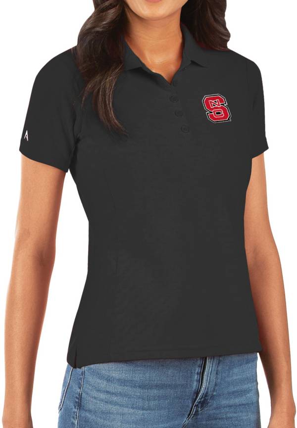 Antigua Women's NC State Wolfpack Legacy Pique Black Polo