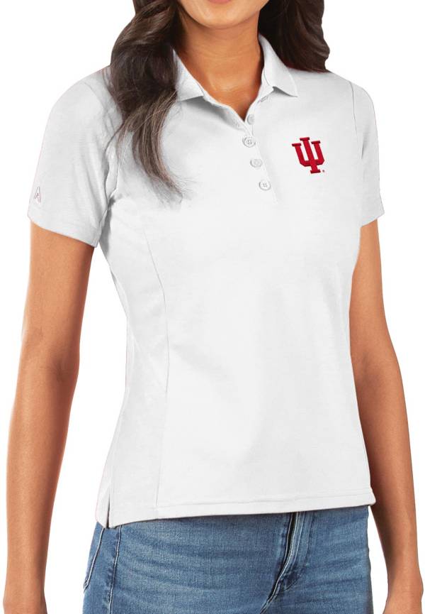 Antigua Women's Indiana Hoosiers Legacy Pique White Polo product image