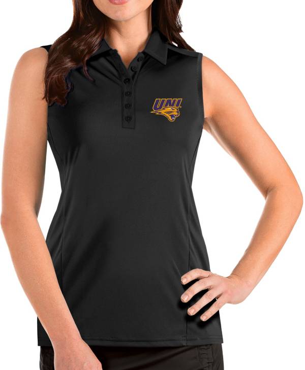 Antigua Women's Northern Iowa Panthers Tribute Sleeveless Tank Black Top