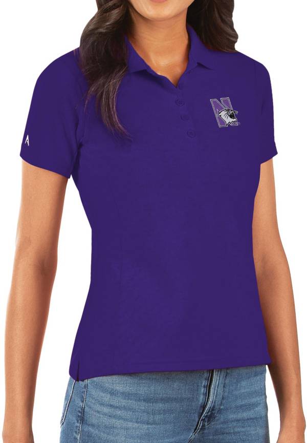 Antigua Women's Northwestern Wildcats Purple Legacy Pique Polo product image