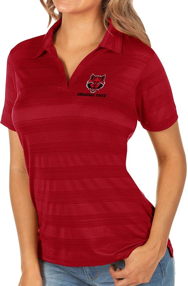 Antigua Women's Arkansas State Red Wolves Scarlet Compass Polo