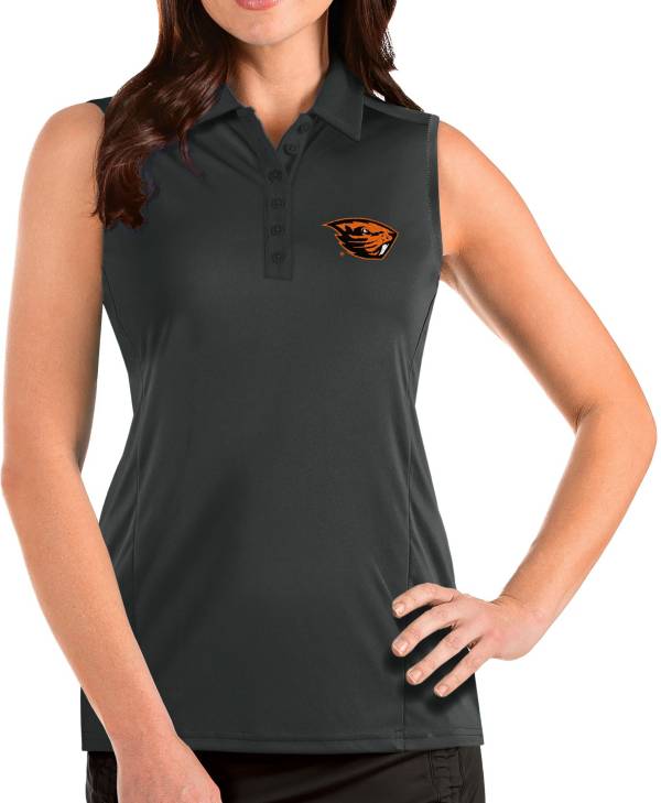 Antigua Women's Oregon State Beavers Grey Tribute Sleeveless Tank Top