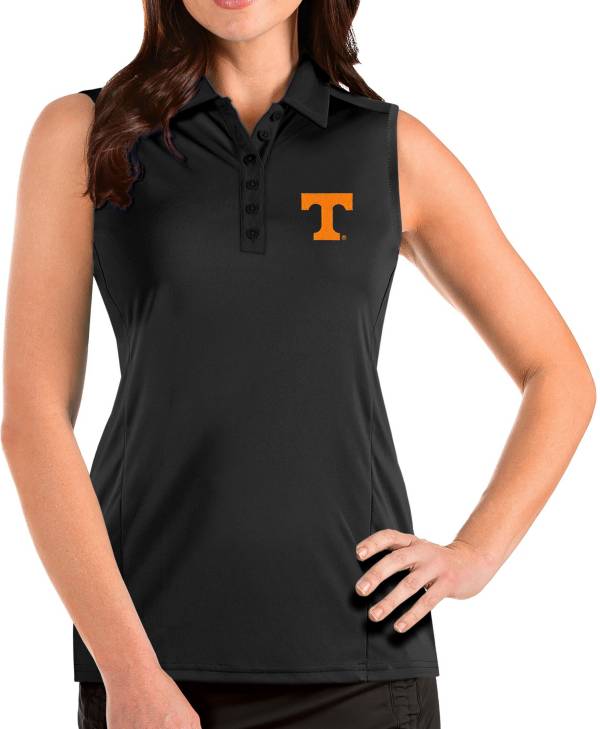 Antigua Women's Tennessee Volunteers Tribute Sleeveless Tank Black Top