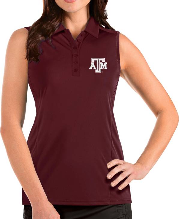 Antigua Women's Texas A&M Aggies Maroon Tribute Sleeveless Tank Top