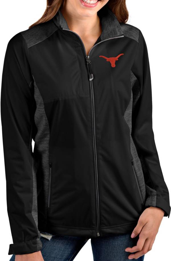 Antigua Women's Texas Longhorns Revolve Full-Zip Black Jacket