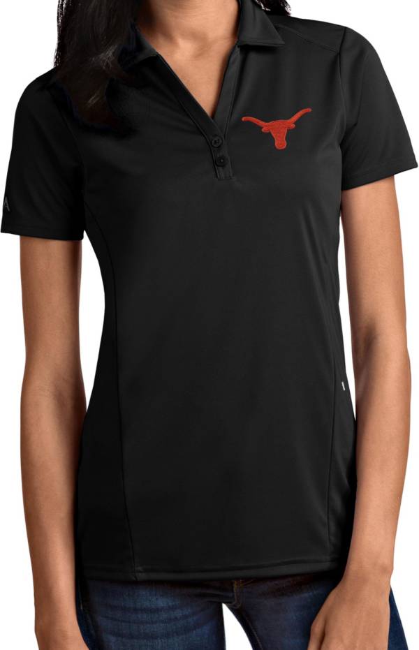 Antigua Women's Texas Longhorns Tribute Performance Black Polo