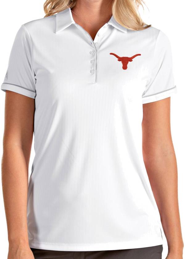 Antigua Women's Texas Longhorns Salute Performance White Polo