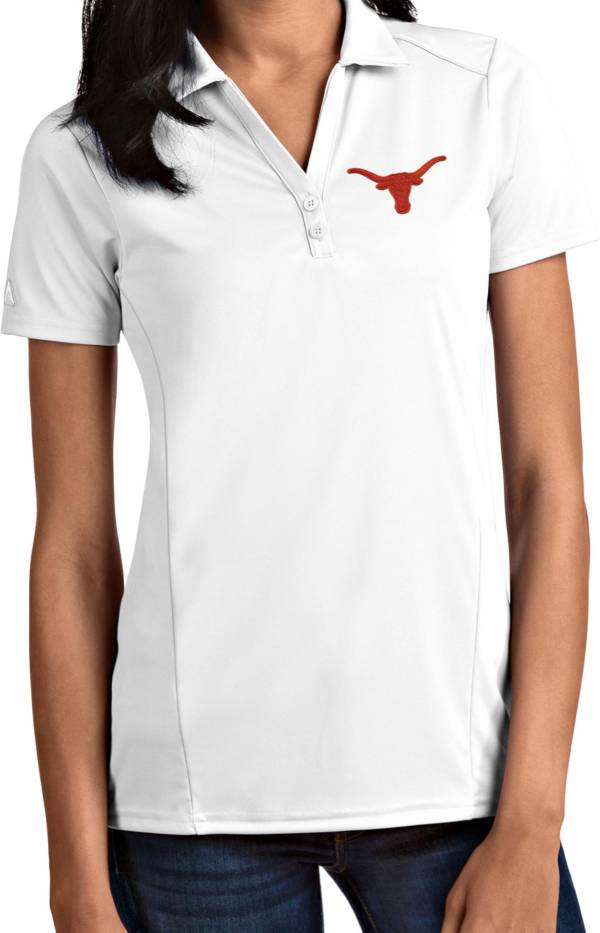 Antigua Women's Texas Longhorns Tribute Performance White Polo