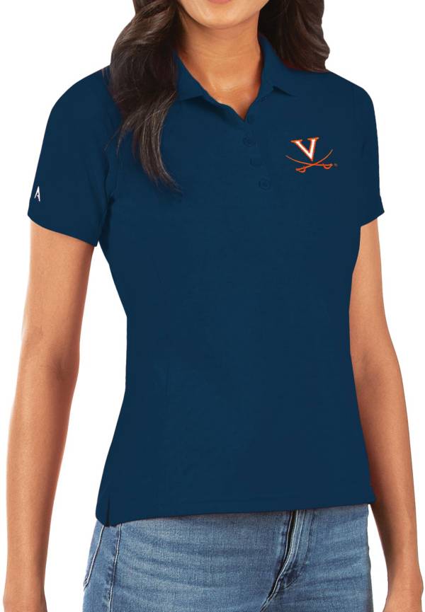 Antigua Women's Virginia Cavaliers Blue Legacy Pique Polo