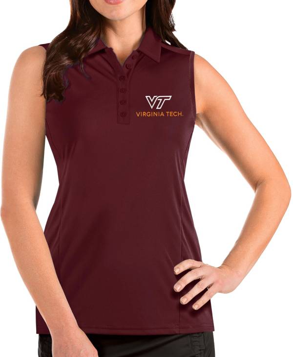 Antigua Women's Virginia Tech Hokies Maroon Tribute Sleeveless Tank Top