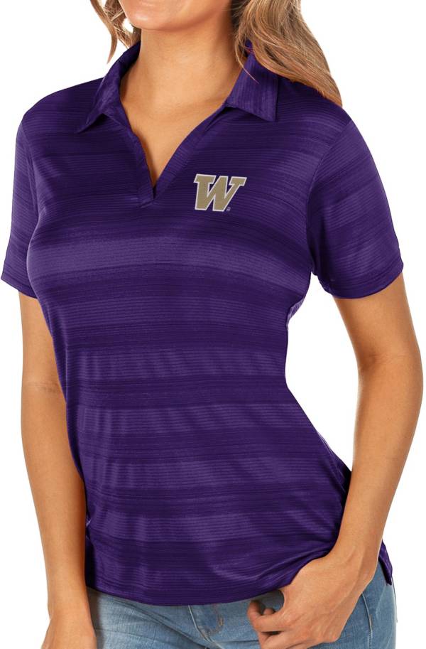 Antigua Women's Washington Huskies Purple Compass Polo