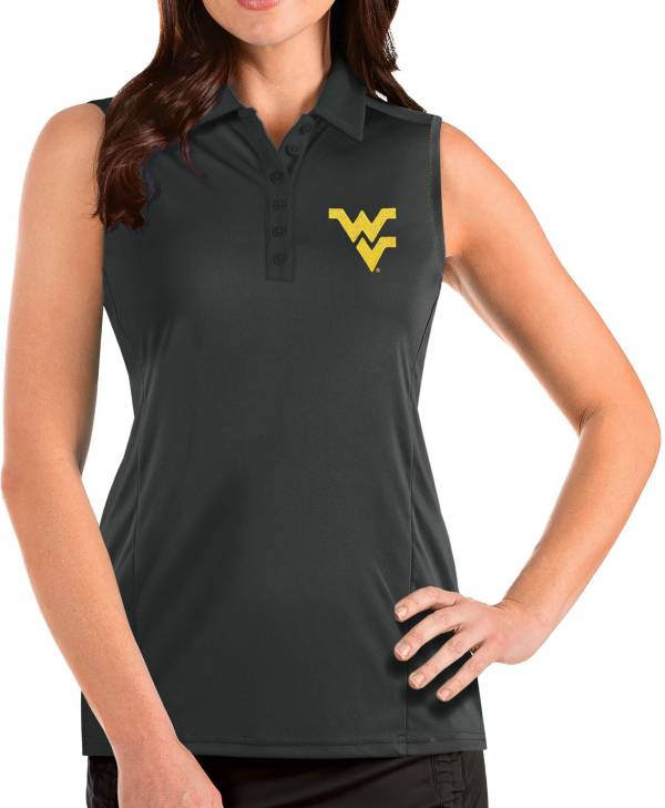 Antigua Women's West Virginia Mountaineers Grey Tribute Sleeveless Tank Top