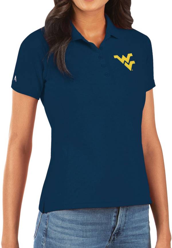 Antigua Women's West Virginia Mountaineers Blue Legacy Pique Polo