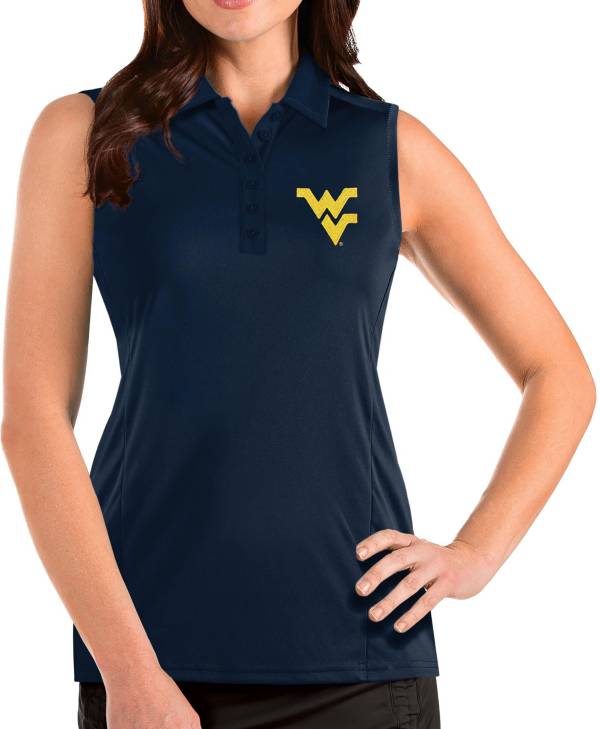 Antigua Women's West Virginia Mountaineers Blue Tribute Sleeveless Tank Top