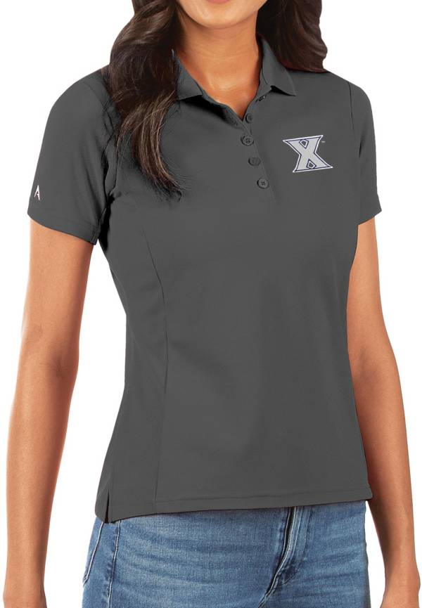Antigua Women's Xavier Musketeers Grey Legacy Pique Polo product image