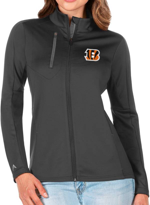 Antigua Women's Cincinnati Bengals Grey Generation Full-Zip Jacket