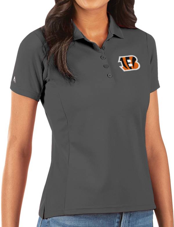 Antigua Women's Cincinnati Bengals Grey Legacy Pique Polo