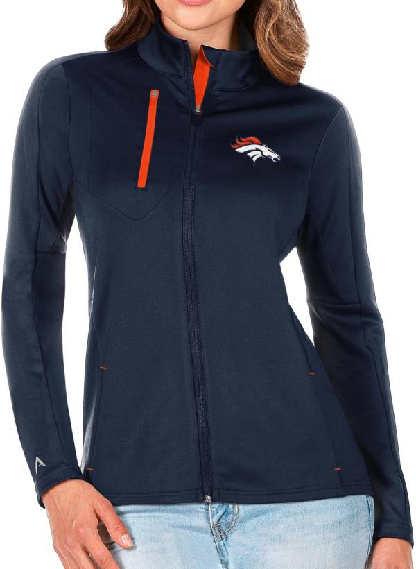 Antigua Women's Denver Broncos Navy Generation Full-Zip Jacket