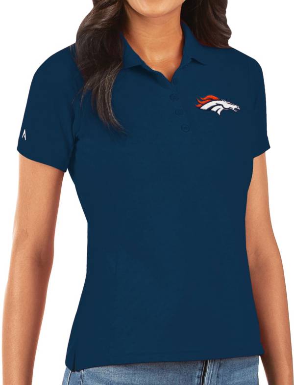 Antigua Women's Denver Broncos Navy Legacy Pique Polo product image