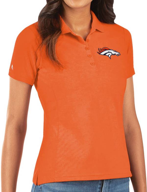 Antigua Women's Denver Broncos Orange Legacy Pique Polo