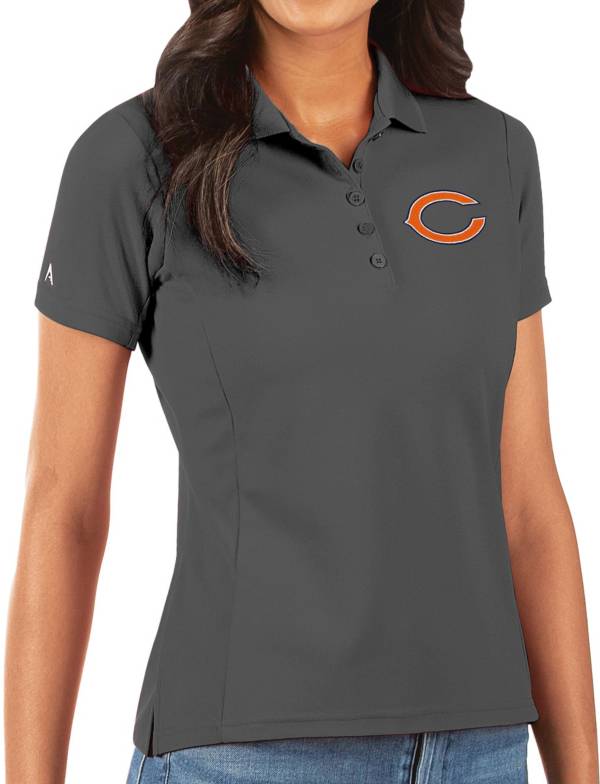 Antigua Women's Chicago Bears Grey Legacy Pique Polo