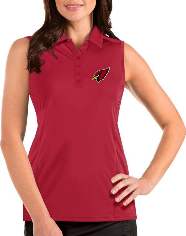 Antigua Women's Arizona Cardinals Tribute Sleeveless Red Performance Polo