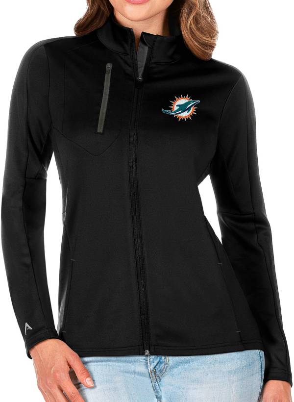 Antigua Women's Miami Dolphins Black Generation Full-Zip Jacket