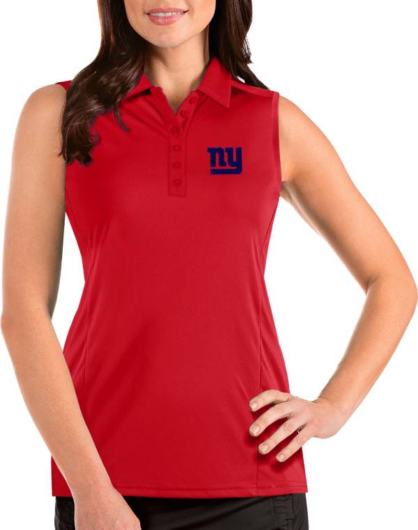 Antigua Women's New York Giants Tribute Sleeveless Red Performance Polo product image