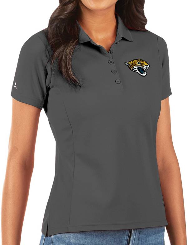 Antigua Women's Jacksonville Jaguars Grey Legacy Pique Polo