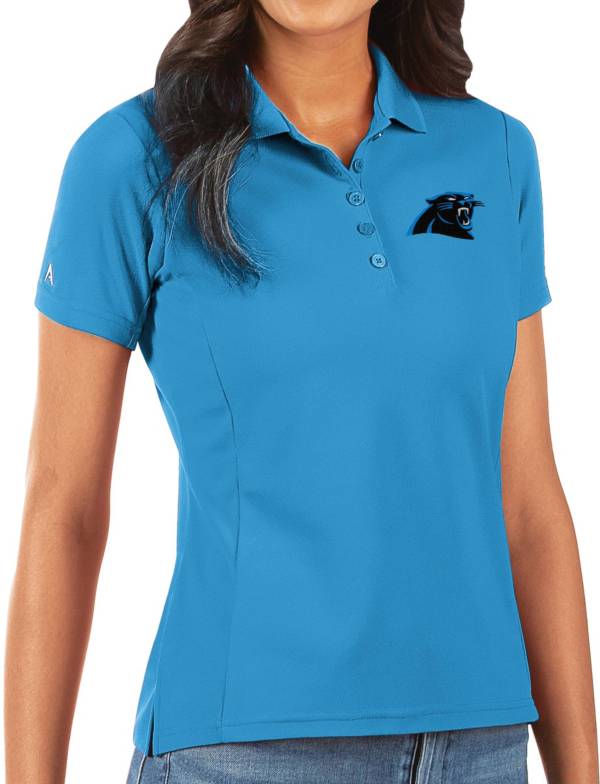 Antigua Women's Carolina Panthers Blue Legacy Pique Polo