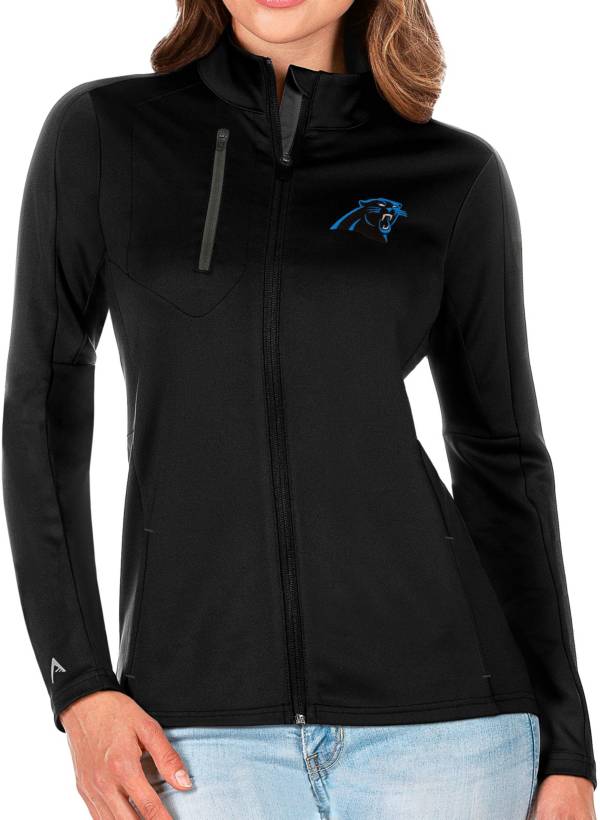 Antigua Women's Carolina Panthers Black Generation Full-Zip Jacket