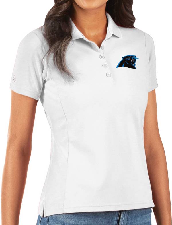 Antigua Women's Carolina Panthers White Legacy Pique Polo product image