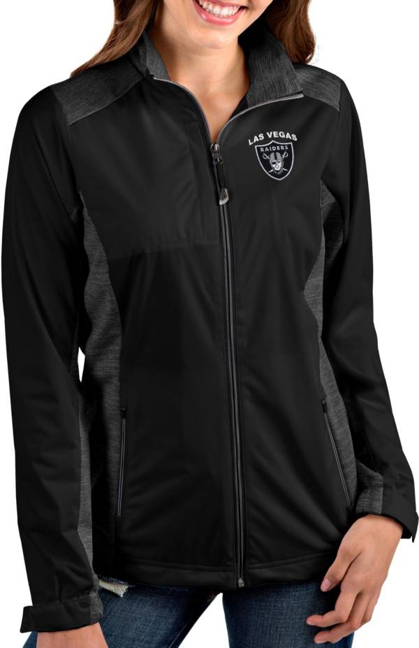 Antigua Women's Las Vegas Raiders Revolve Black Full-Zip Jacket