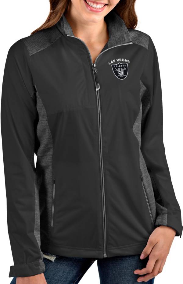 Antigua Women's Las Vegas Raiders Revolve Charcoal Full-Zip Jacket