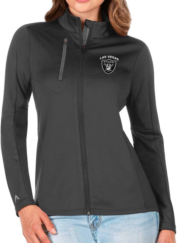 Antigua Women's Las Vegas Raiders Grey Generation Full-Zip Jacket