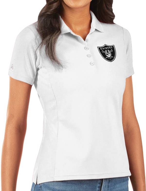 Antigua Women's Las Vegas Raiders White Legacy Pique Polo