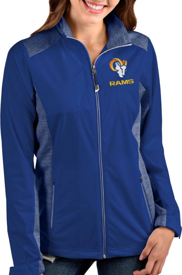 Antigua Women's Los Angeles Rams Royal Revolve Full-Zip Jacket