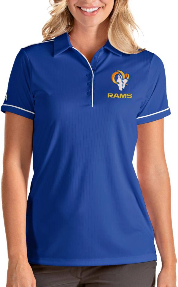 Antigua Women's Los Angeles Rams Royal Salute Performance Polo