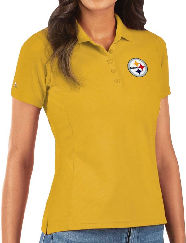 Antigua Women's Pittsburgh Steelers Gold Legacy Pique Polo product image