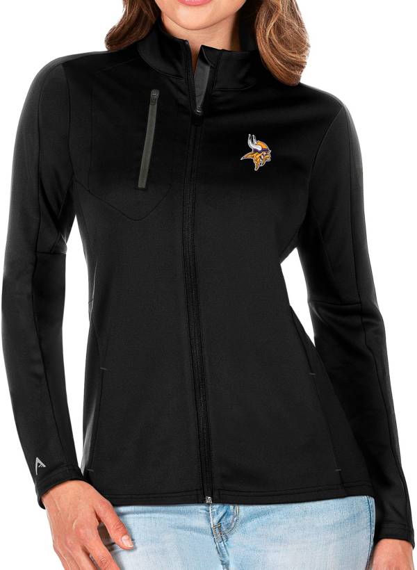 Antigua Women's Minnesota Vikings Black Generation Full-Zip Jacket product image