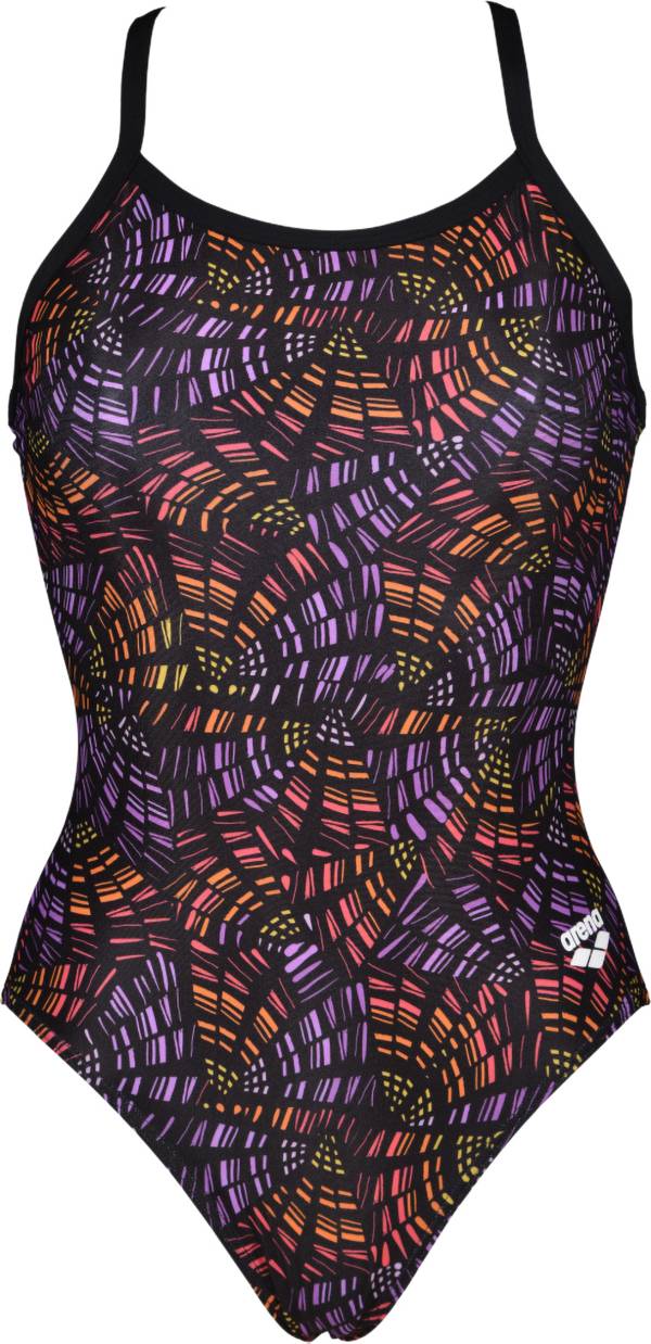arena Women's Abstract Mosaic Light Drop One Piece Swimsuit