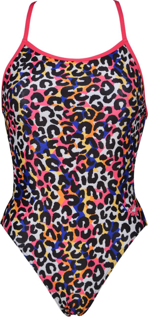 arena Women's Cheetah Heat Challenge Back One Piece Swimsuit