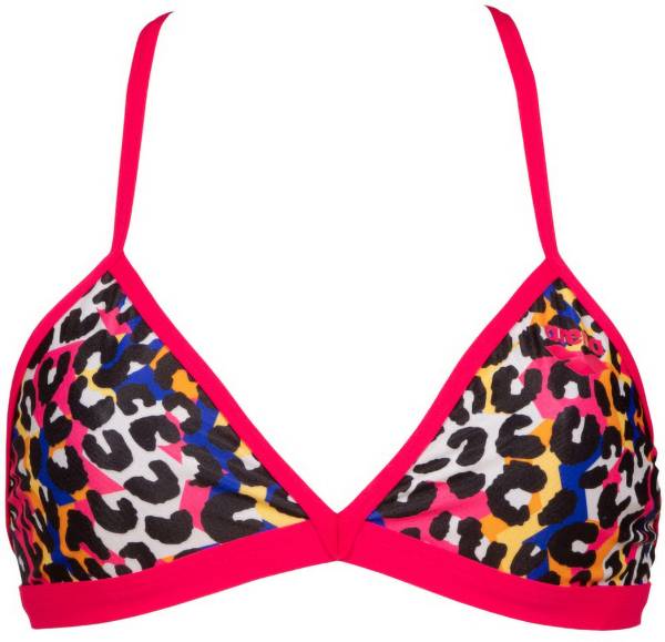 arena Women's Cheetah Heat Tie Back Bikini Top