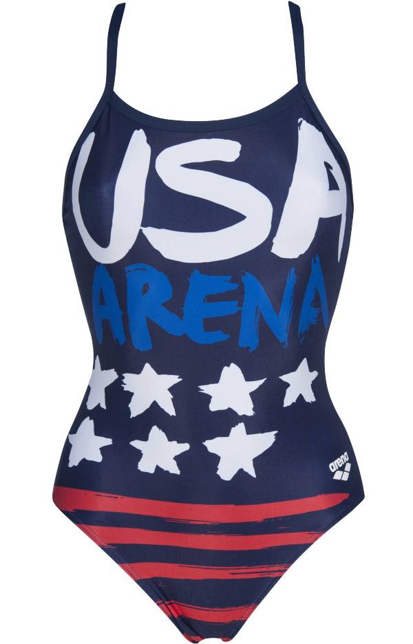 arena Women's Country Flag Light Drop Back One Piece Swimsuit