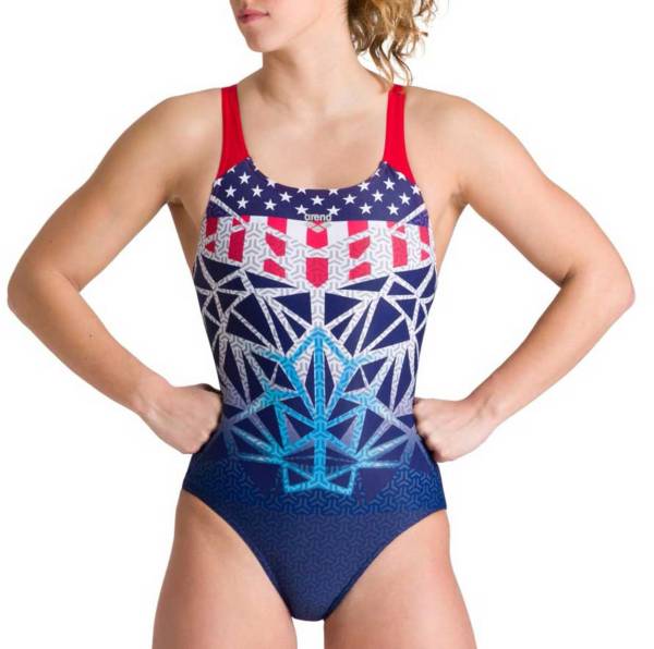 arena Bishamon USA Swim Pro Back One-Piece Swimsuit
